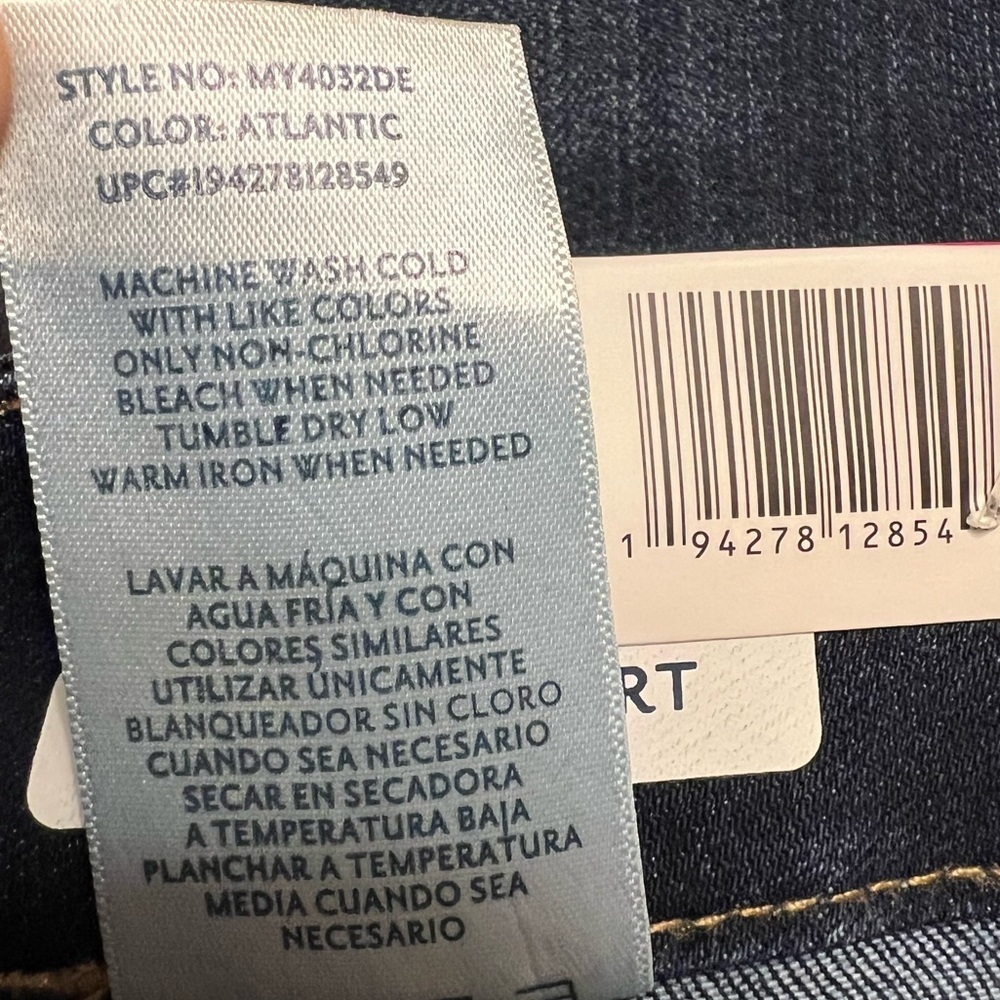 Seven7 jean utility skirt cotton twill pockets Atlantic Wash blue size 16 NWT - Picture 6 of 8